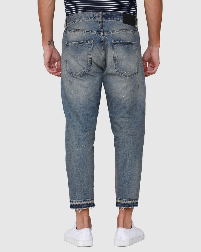 Blue Distressed Regular Fit Jeans