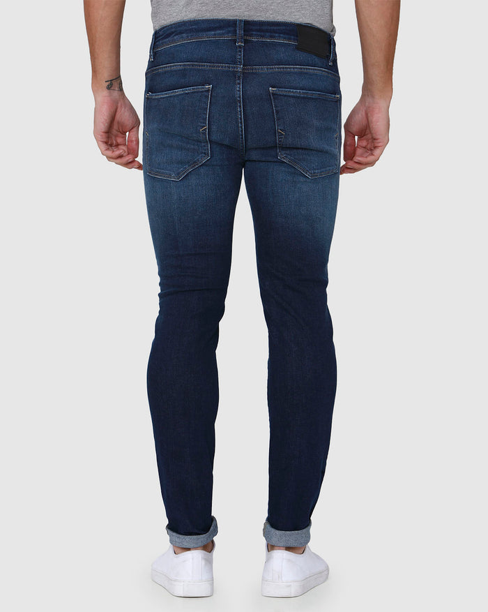 Blue Distressed Skinny Fit Jeans