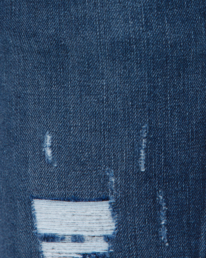 Blue Distressed Skinny Fit Jeans