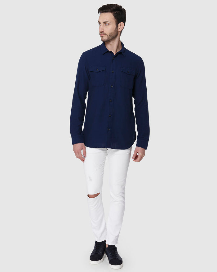 Blue Full Sleeves Shirt