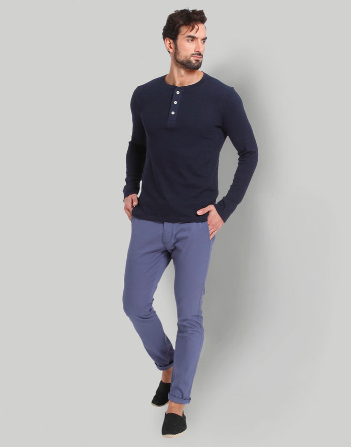 Blue Henley T-Shirt