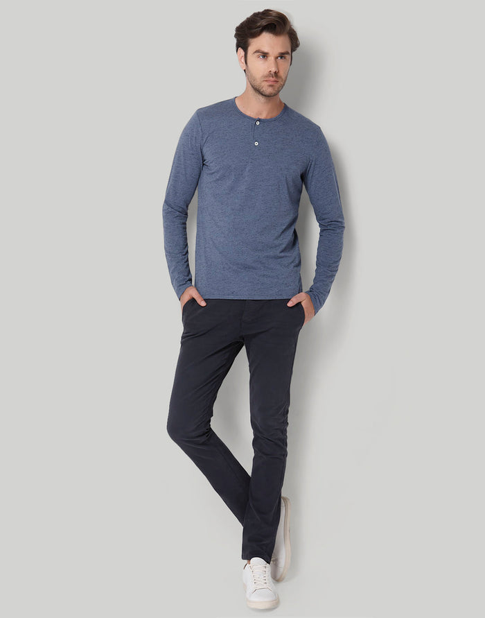 Blue Henley T-Shirt
