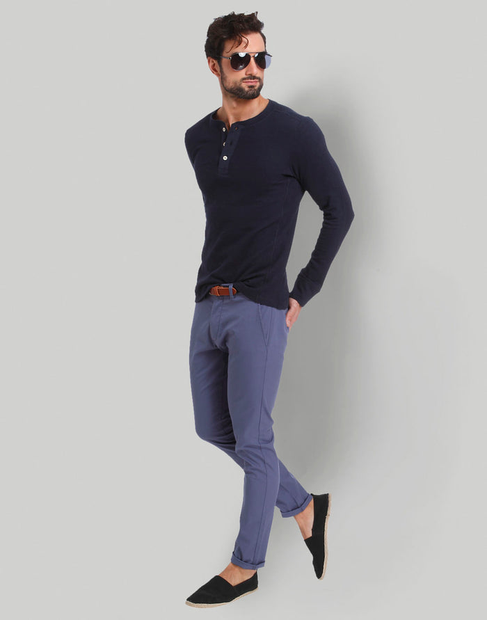 Blue Henley T-Shirt