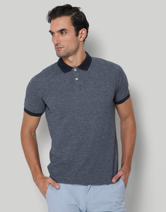 Blue Polo Neck T-Shirt