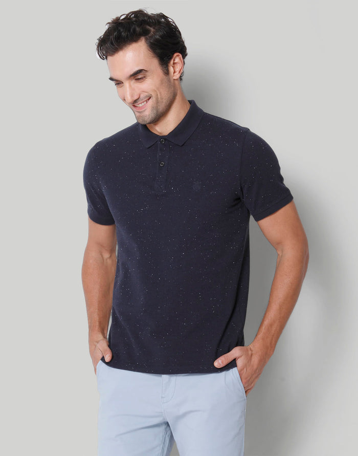 Blue Polo Neck T-Shirt