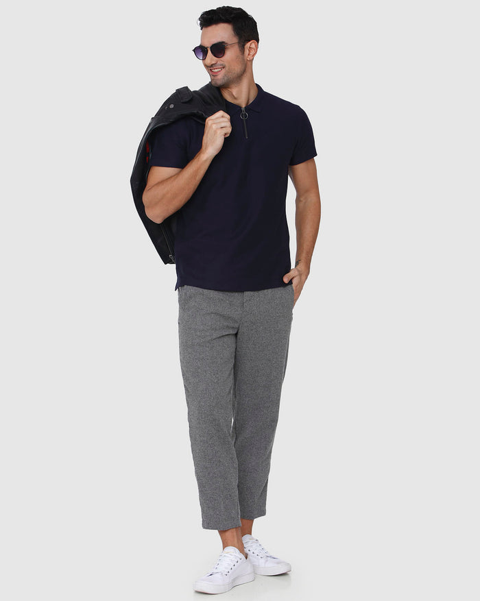 Blue Polo Neck T-Shirt
