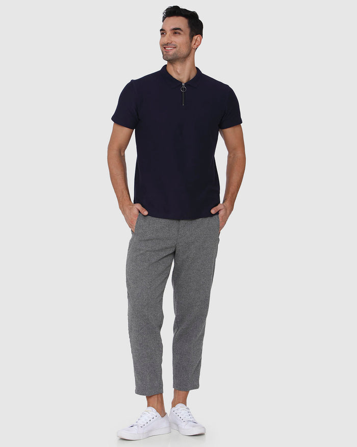 Blue Polo Neck T-Shirt