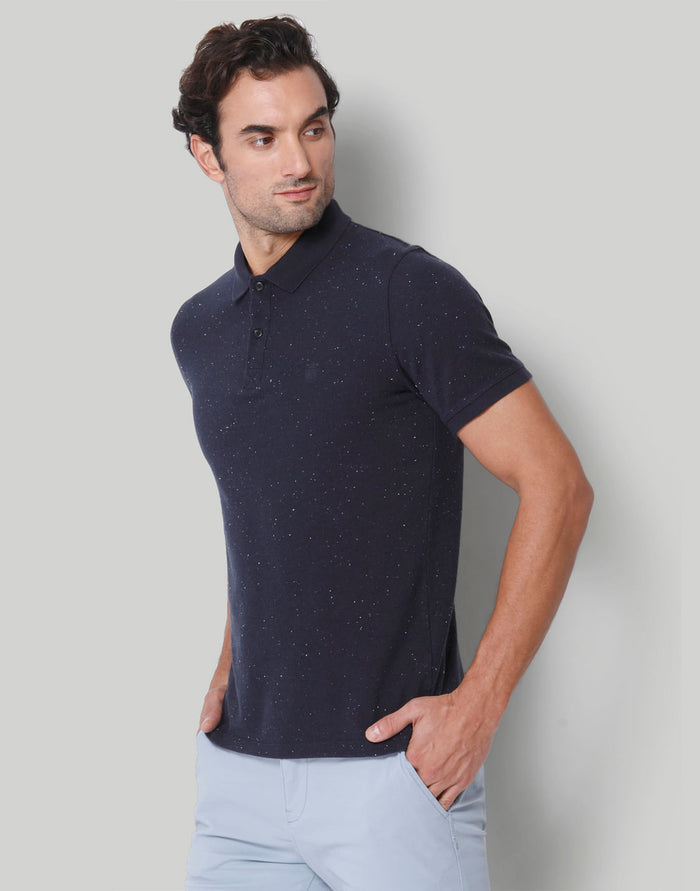 Blue Polo Neck T-Shirt