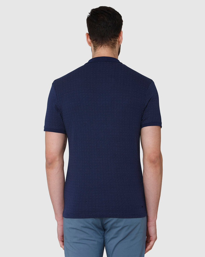 Blue Polo Neck T-Shirt