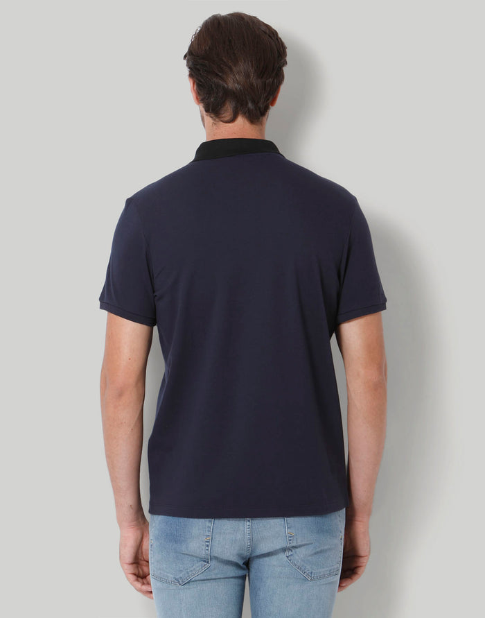 Blue Polo Neck T-Shirt