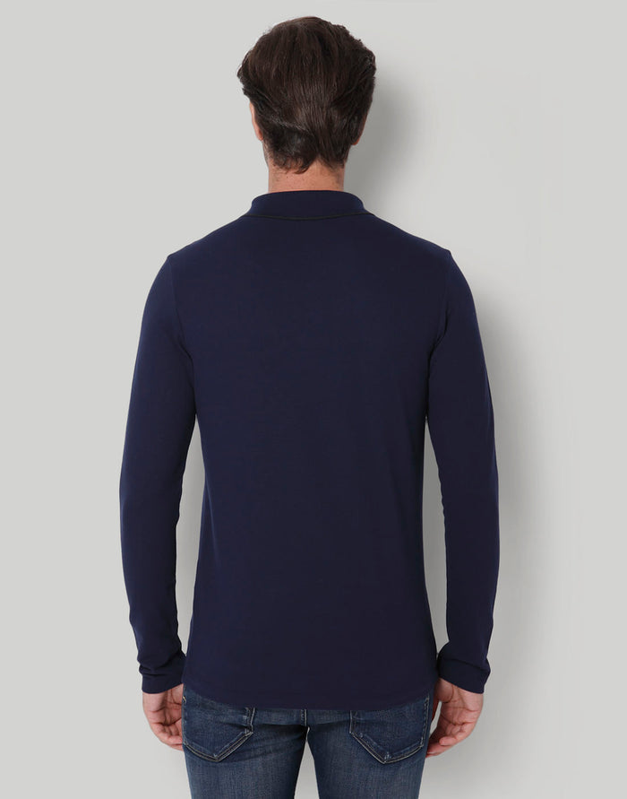 Blue Polo Neck T-Shirt
