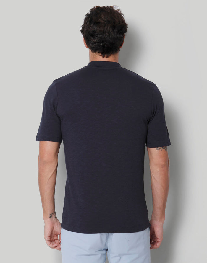 Blue Polo Neck T-Shirt