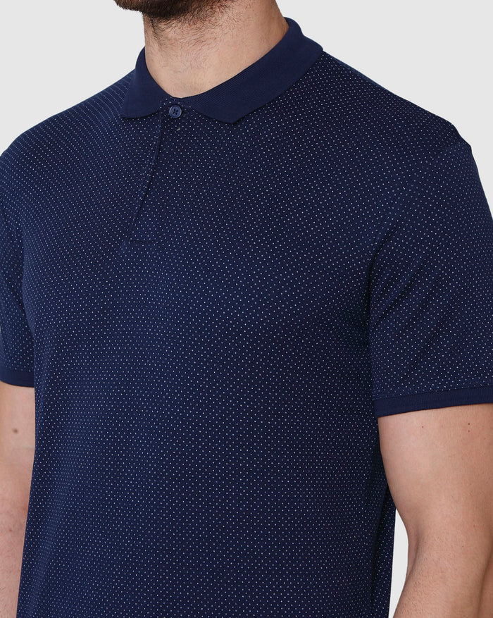 Blue Polo Neck T-Shirt