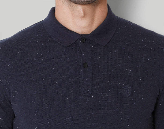 Blue Polo Neck T-Shirt