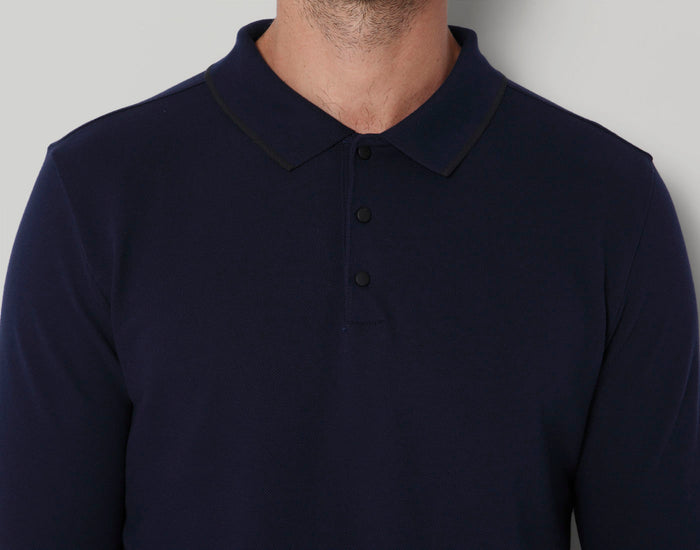 Blue Polo Neck T-Shirt