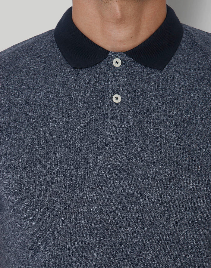 Blue Polo Neck T-Shirt