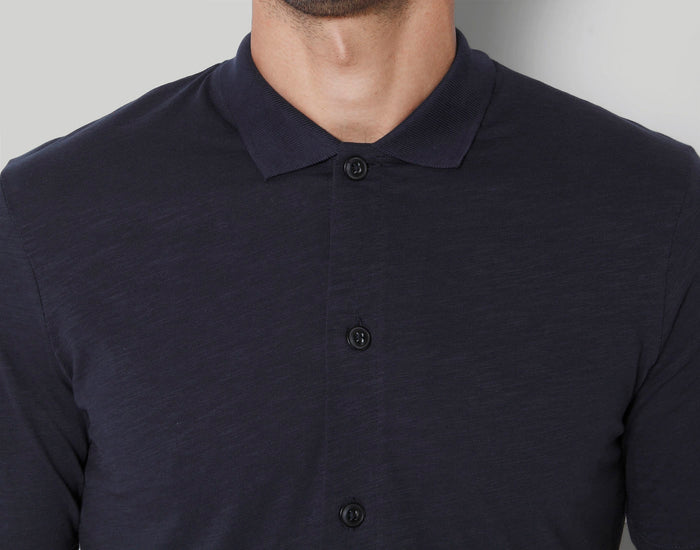 Blue Polo Neck T-Shirt