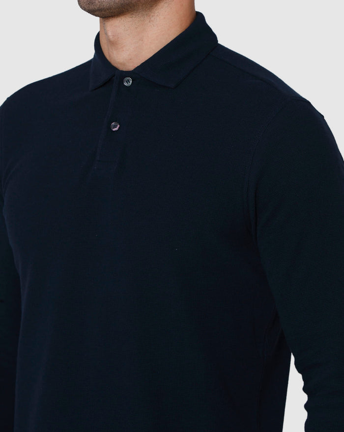 Blue Polo Neck T-Shirt