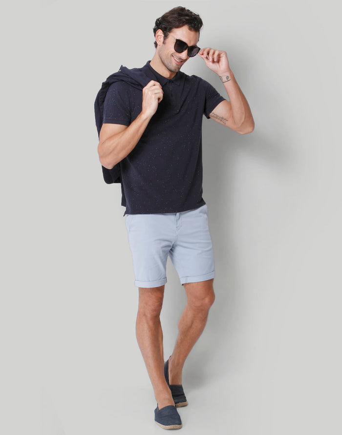 Blue Polo Neck T-Shirt