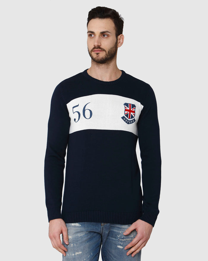 Blue Printed Pullover