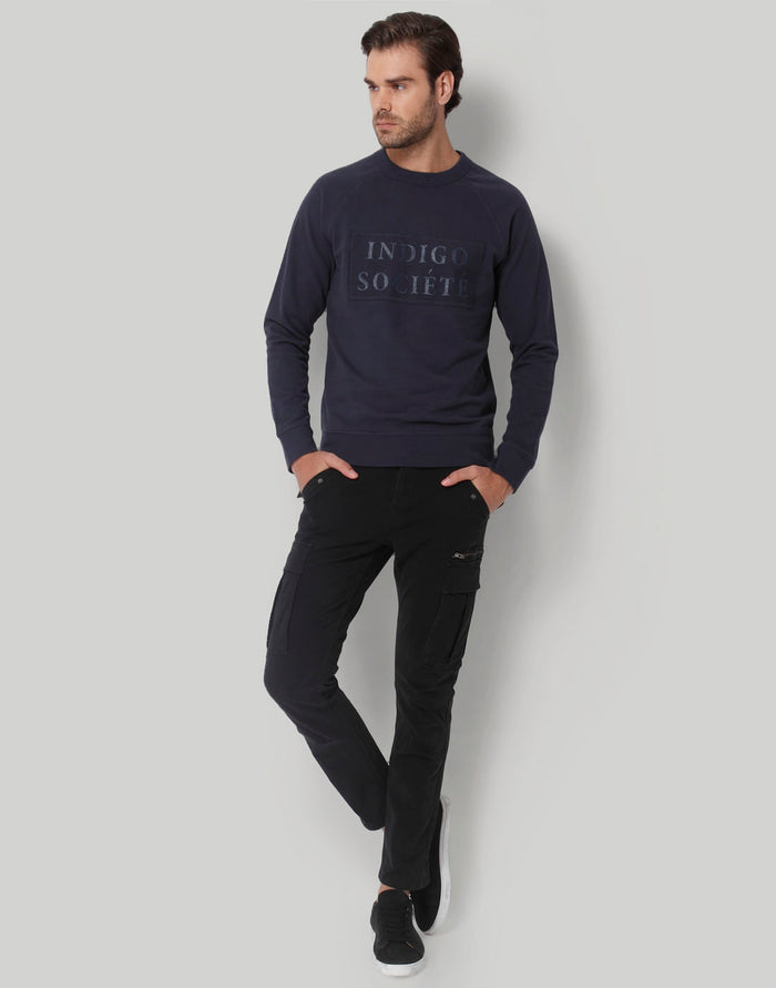 Blue Printed Pullover