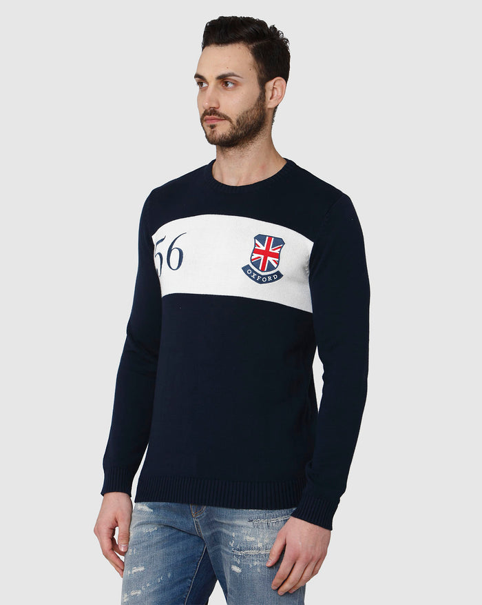 Blue Printed Pullover