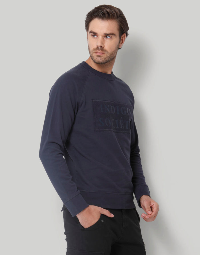 Blue Printed Pullover