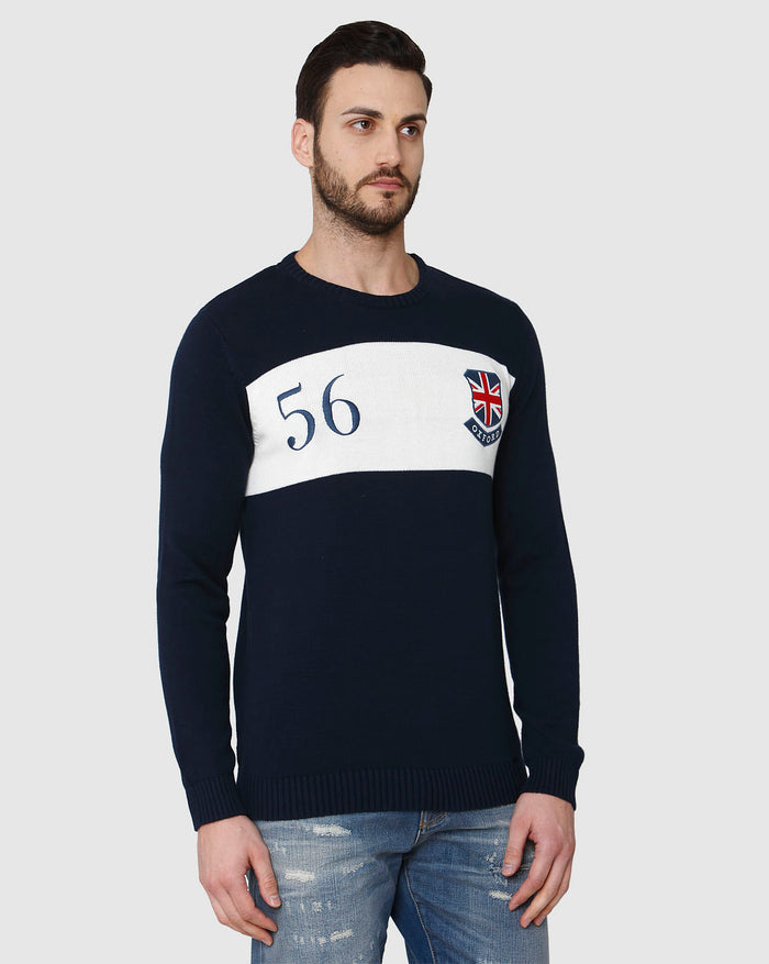 Blue Printed Pullover