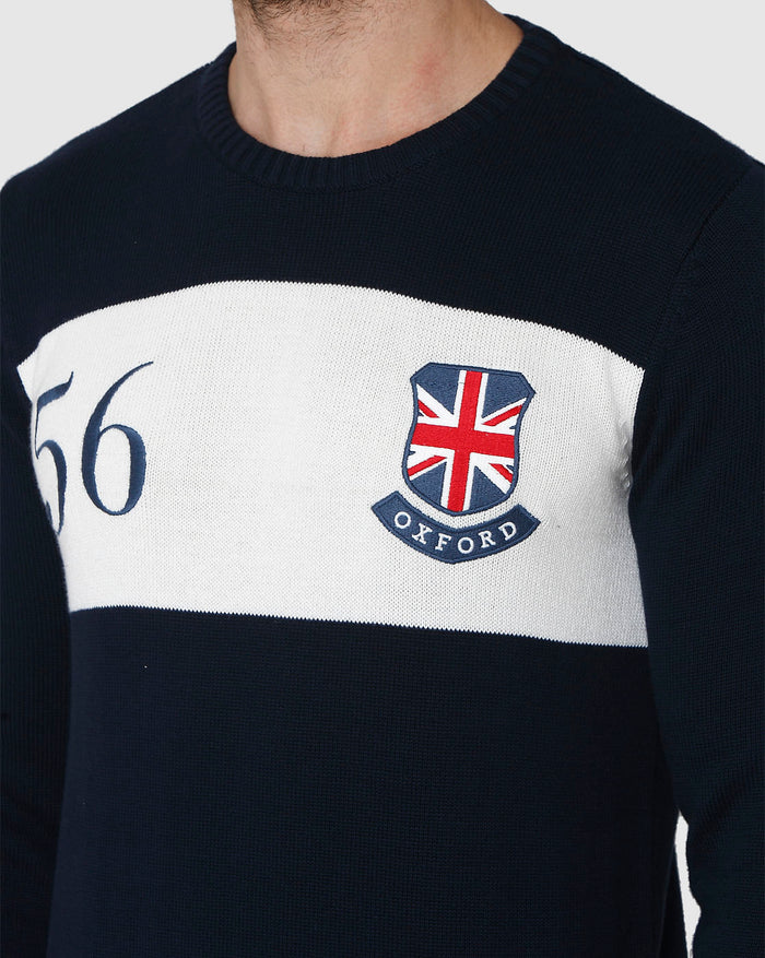 Blue Printed Pullover