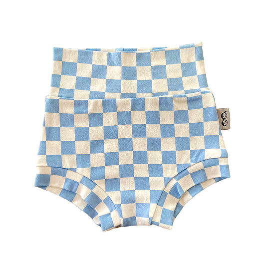 Blue Retro Checkered Bummies