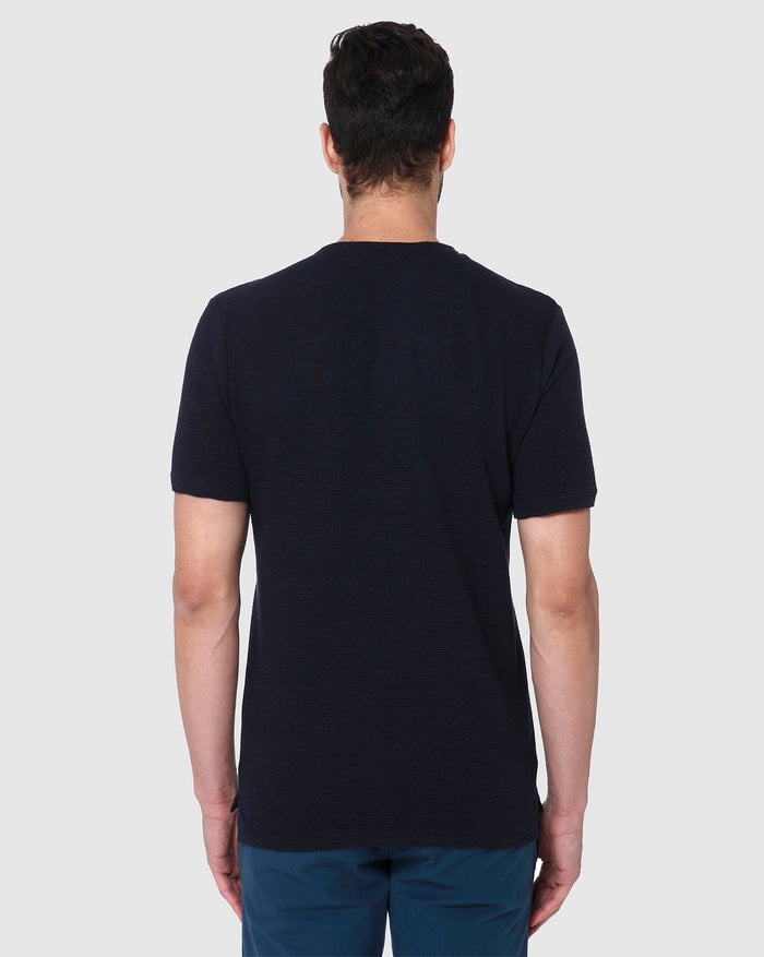 Blue Striped Crew Neck T-Shirt