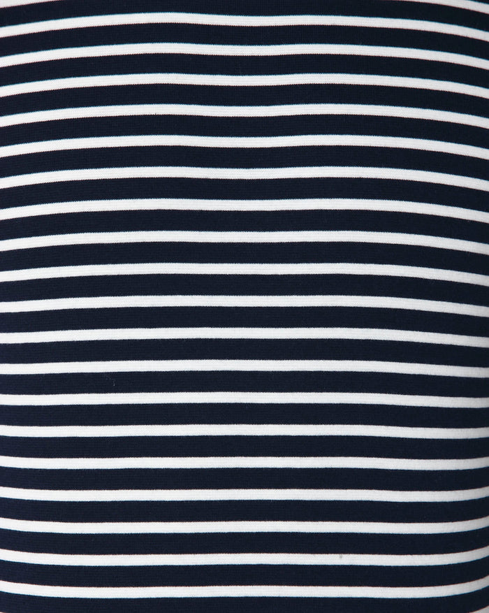 Blue Striped Crew Neck T-Shirt