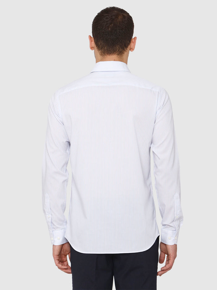 Blue Striped Full Sleeves Shirt