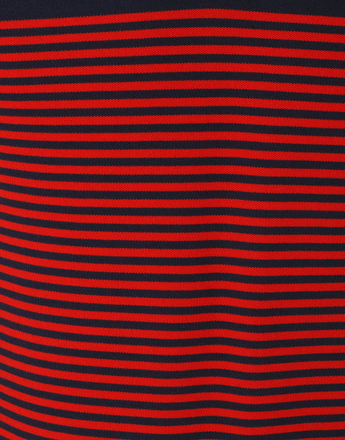 Blue Striped Polo Neck T-Shirt