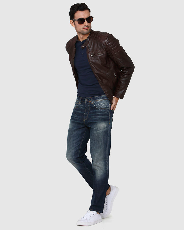 Blue Tapered Fit Jeans