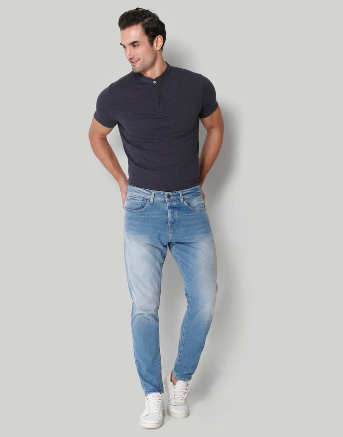Blue Tapered Fit Jeans
