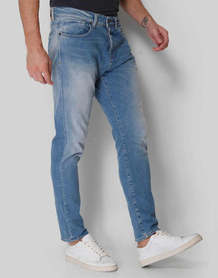 Blue Tapered Fit Jeans