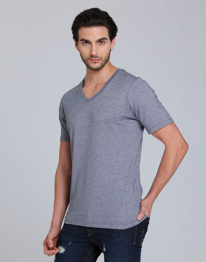 Blue V Neck T-Shirt
