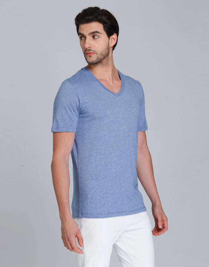 Blue V Neck T-Shirt