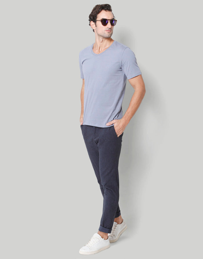 Blue V-Neck T-Shirt