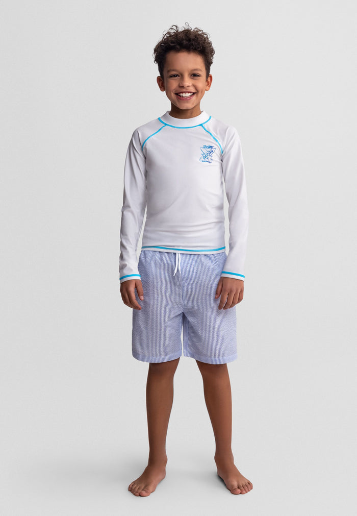 Swim Shorts 2-Pack, Striped, Blue Green - 1