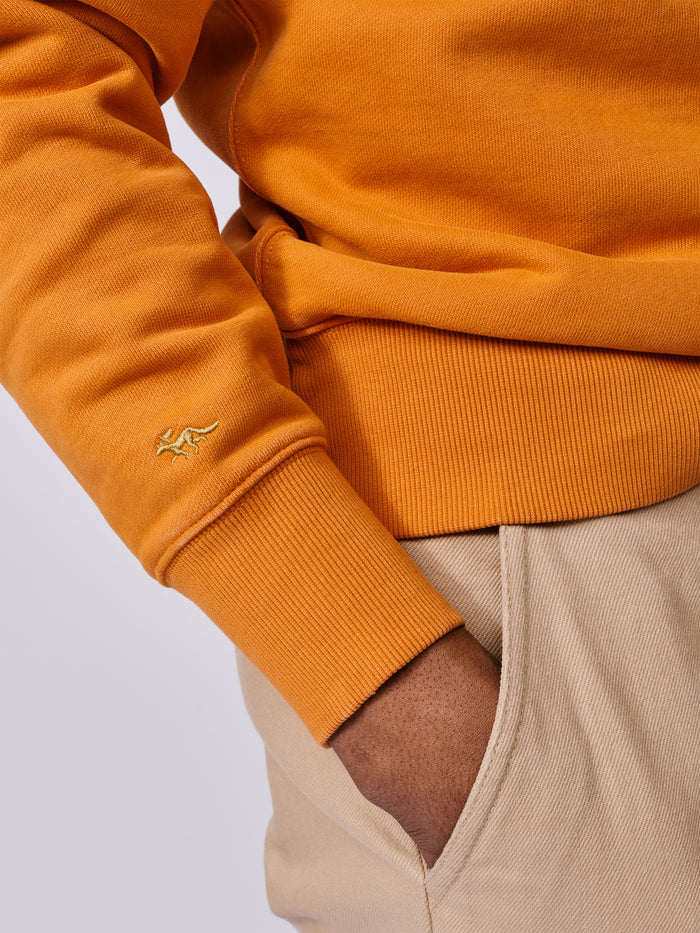 Aubin Washed Orange Brandon Crew Neck Sweat | Crew Neck