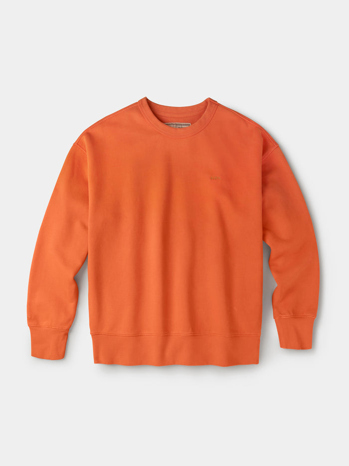 Aubin Washed Orange Brandon Crew Neck Sweat | Crew Neck