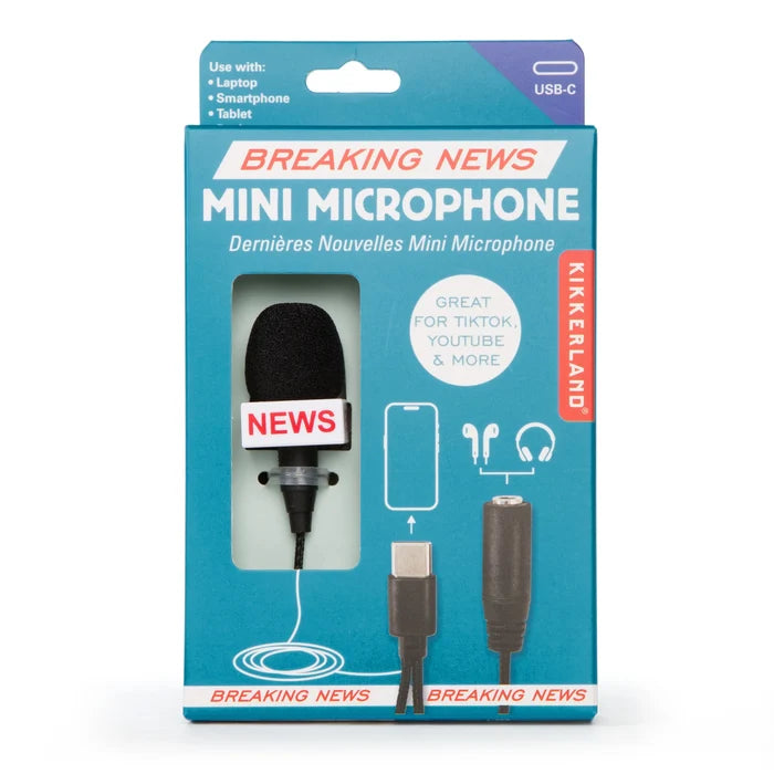 Breaking News Mini Microphone - The New York Public Library Shop