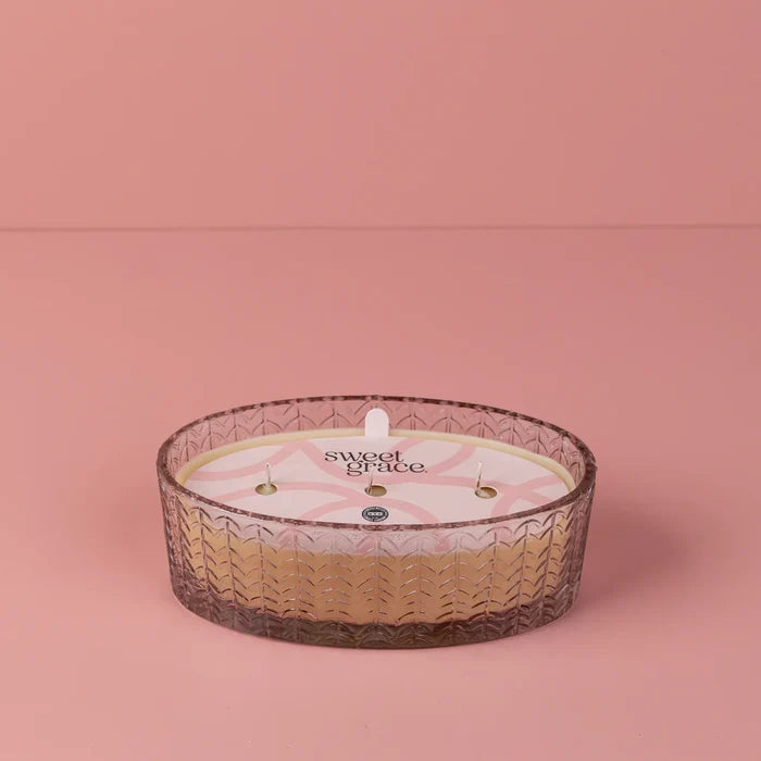 Bridgewater Sweet Grace Collection Candle #026 – 3 Wick Chevron Jar