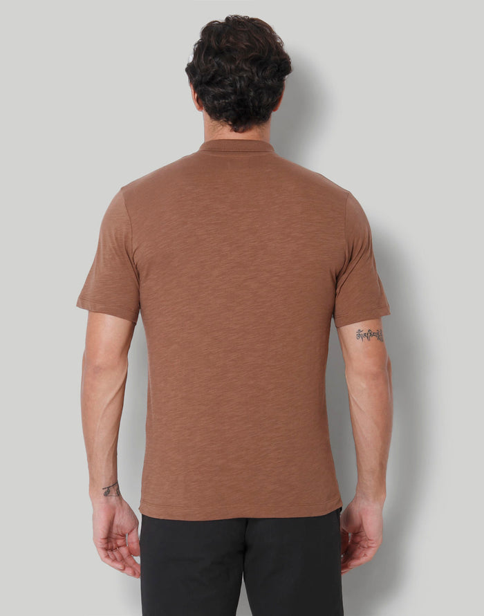 Brown Polo Neck T-Shirt