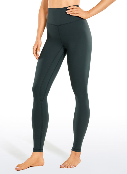 CRZ YOGA Women's Yoga High Rise Brushed Nakedfeel Leggings 28'' Melanite
