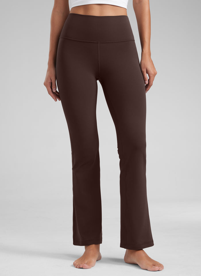 CRZ YOGA Women's Yoga High Waist Butterluxe Flare Pocket Leggings 29" Hot Fudge Brown