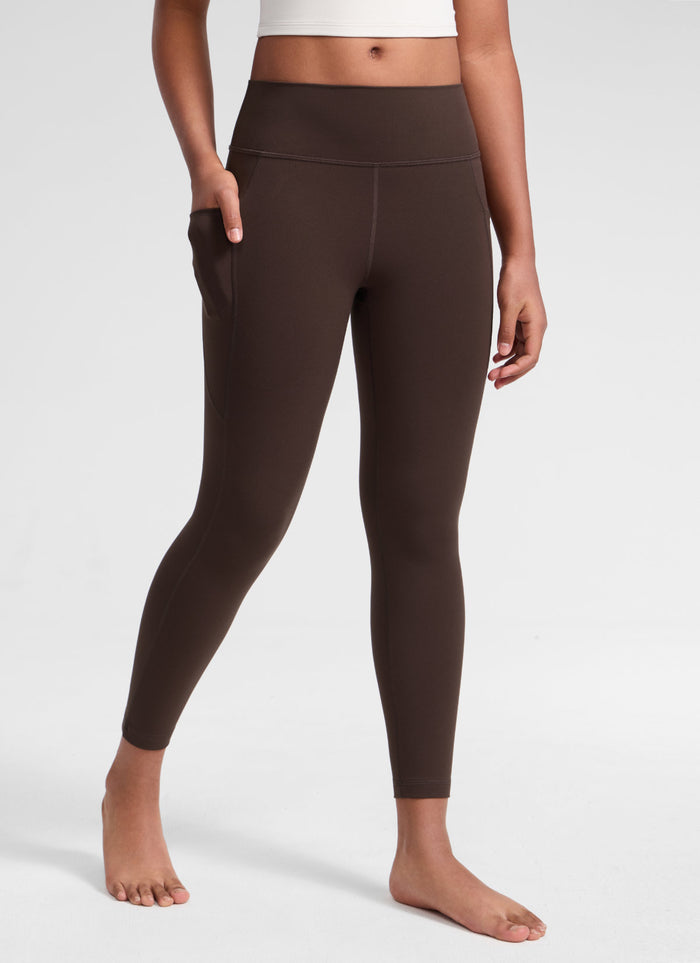 CRZ YOGA Girl's Active Sports Yoga Lounge Butterluxe Yoga Leggings Hot Fudge Brown