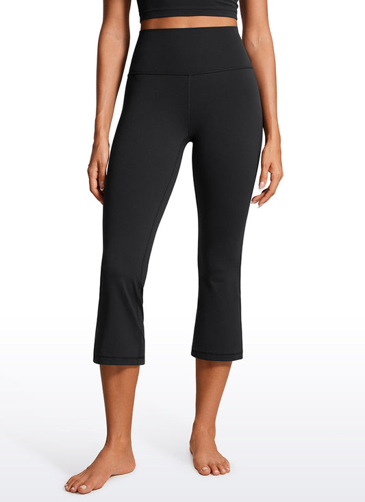 Butterluxe High Waist Flare Wide Leg Bootcut Pockets Leggings 23" Black